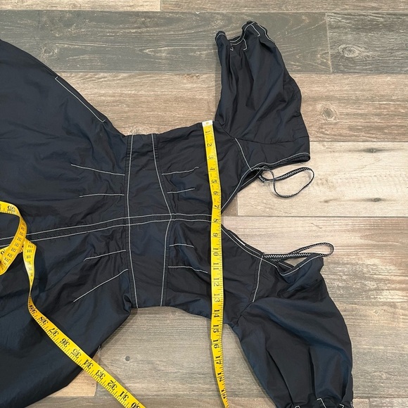 DEREK LAM 10 CROSBY COTTON POPLIN OFF SHOULDER DRESS BLACK SIZE 4 - Picture 12 of 16